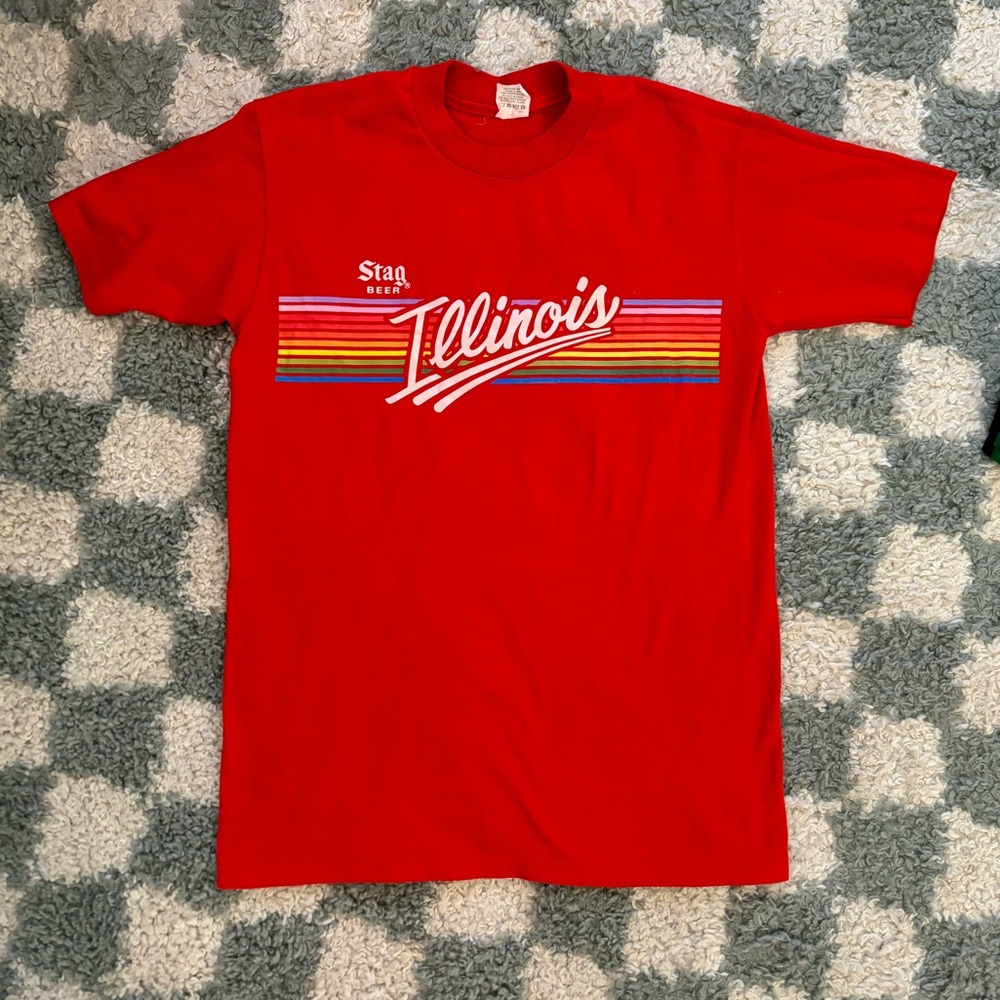Vintage Illinois Stag T shirt - Picture 2 of 5